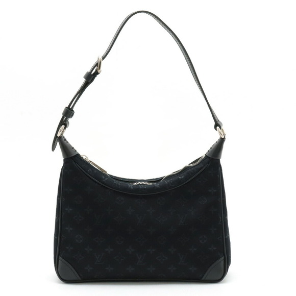 LOUIS VUITTON Black Monogram Leather Pouch - Picture 1 of 8